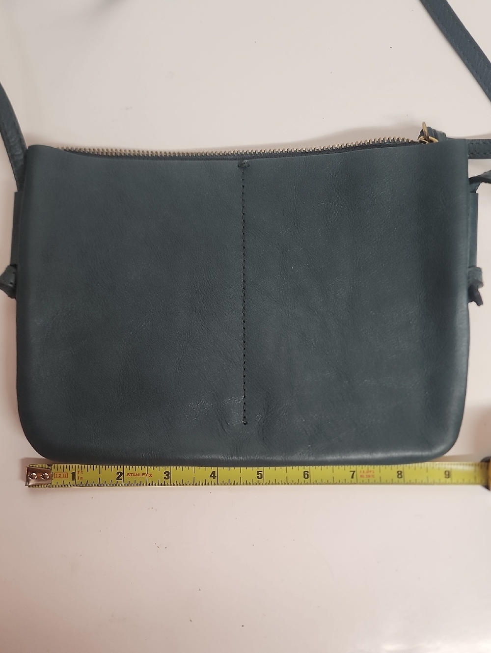 Madewell Green Quality Leather Crossbody Bag Sleek Everyday Style Minimalist - Picture 8 of 9